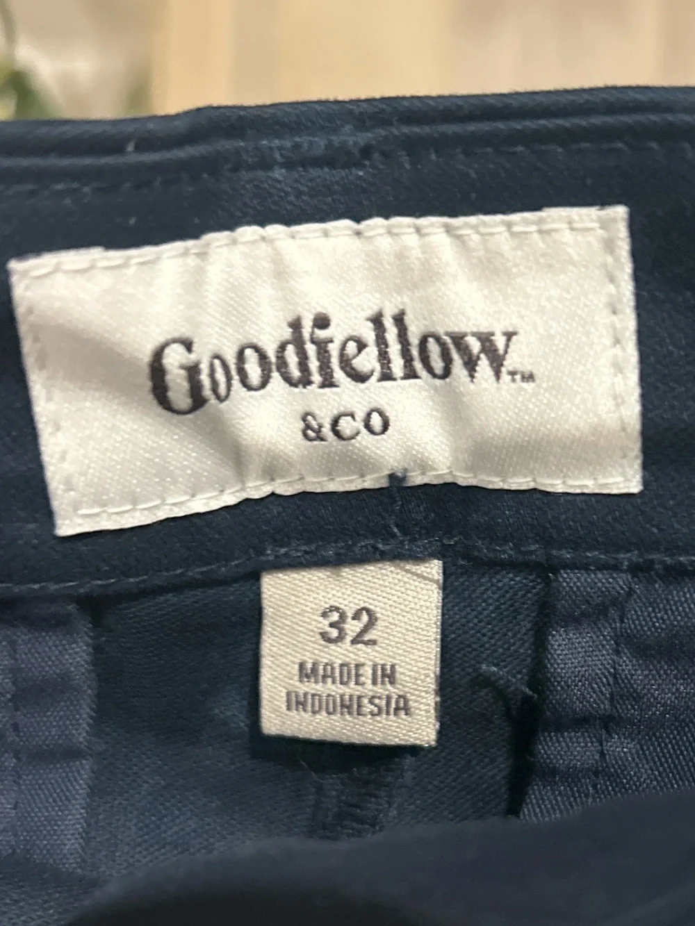 NWT Goodfellow & Co Navy Stretch Dress Shorts Men’s Size 32 Flat Front 9”